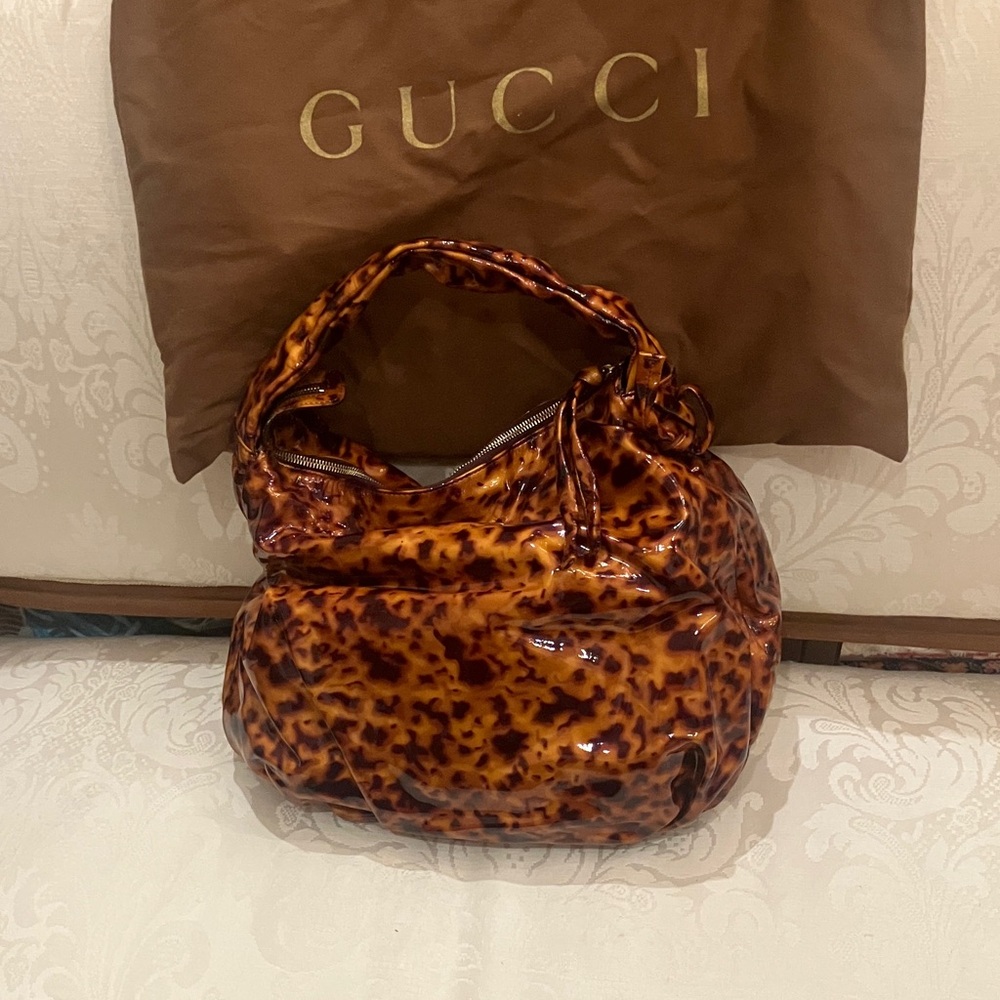 Gucci Tortoiseshell Pattern Shoulder Bag - image 4